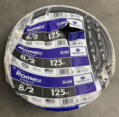 Southwire 125 ft. 8/2 Stranded Romex SIMpull CU NM-B W/G Wire