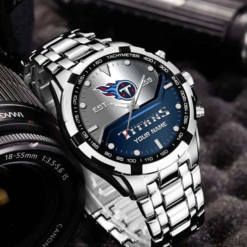 Personalized Tennessee Football Titanss Team Alloy Men Quartz Watch Gift For Him