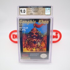 NES Nintendo GENGHIS KHAN - CGC GRADED INDIANA 9.0 A+! KOEI NEW & Sealed H-Seam!