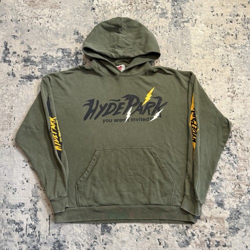 Hyde Park Goods Hoodie Gr. XL You're Aren't Invited grün doppelseitig New York