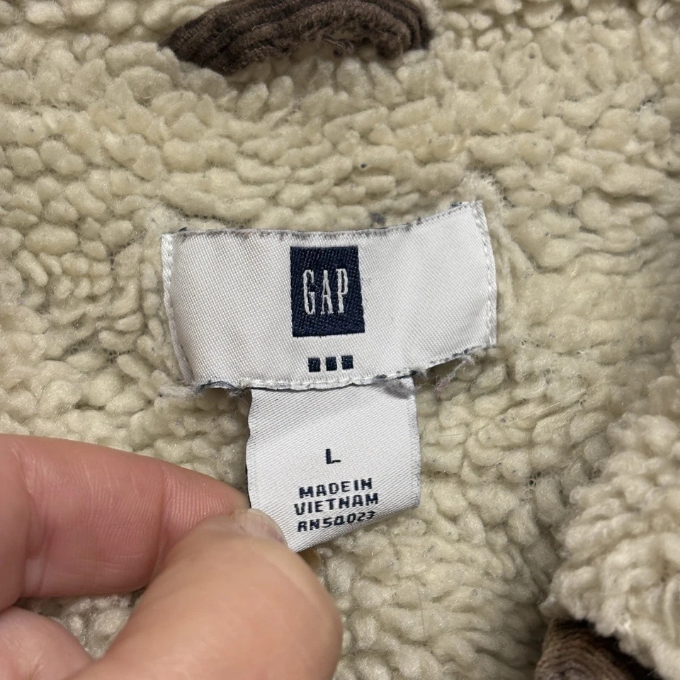 De Colección Gap Niños Pana Chaqueta Sherpa Abrigo Niños L Marrón Retro Años 80 Stranger Things Foto 3 de 4