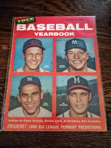 1956 Baseball Yearbook Magazine Mickey Mantle Stan Musial No Label