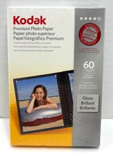 KODAK Premium Photo Paper - Gloss, 4" x 6" Paper,  60 Sheets--Sealed--NEW