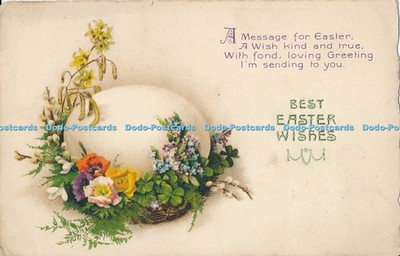 R029993 Gruß Postkarte Beste Osterwünsche 1924