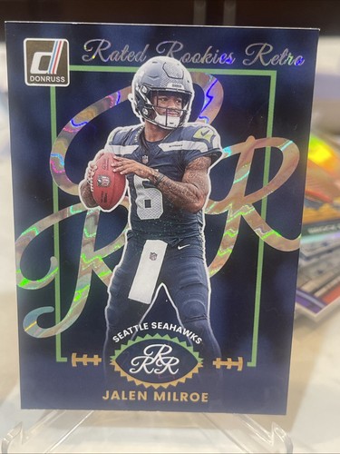 Jalen Milroe 2025 Donruss Rated Rookie Foil, Retro And Purple Press Proof Lot! - Picture 4 of 4