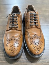 Salvatore Ferragamo Boston Men Leather Oxford Shoes Brown 7.5 EE