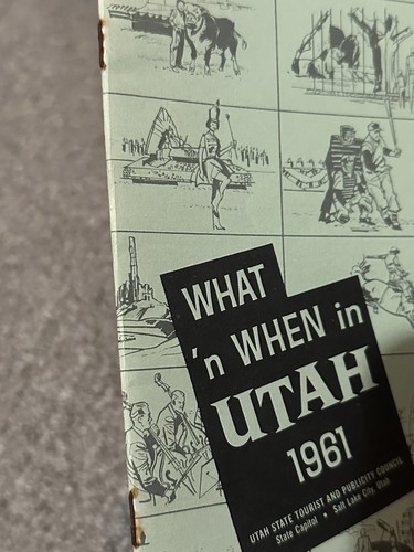 Vintage 1961 Utah Highway Karte und was wann Reiseführer Veranstaltungen Broschüre - Bild 8 von 10