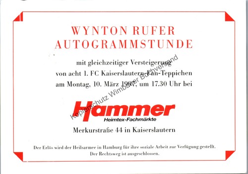 Original Autogramm Wynton Rufer /// Autograph signiert signed signee Rufe 336637 - Bild 2 von 2