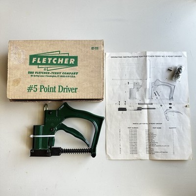 Fletcher-Terry #5 Point Driver 07-111 Glazing Framing Tool Box Manual Points