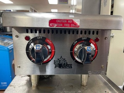 Used 12'' Star-Max 502FF Two Element Countertop Electric Hot Plate 208/240, 1PH