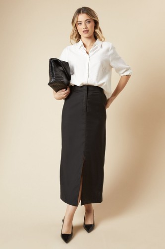 Dorothy Perkins Black Midaxi Skirt Womens Casual Skirts