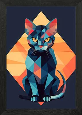 Katze gerahmtes Wandbild Poster Leinwanddruck Bild