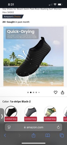 Seekway Wasserschuhe Modell 701 Größe 40-41 neu im Karton Herren US Größe 7,5-8,5 schwarz C3 - Bild 7 von 7