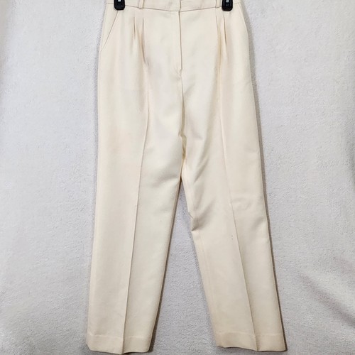 Pantalone plissettato bianco vintage classico Richard Evans 100% pura lana 16 - Foto 3 di 12