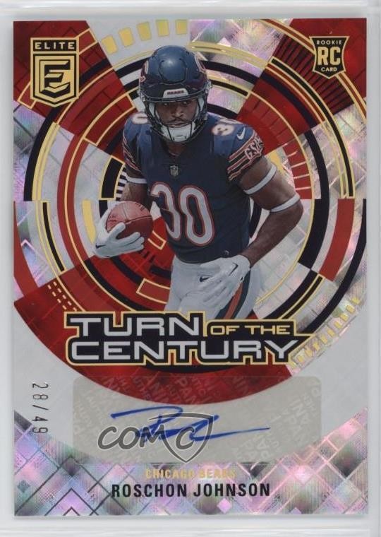 2023 Donruss Elite Turn of the Century Red /49 Roschon Johnson Rookie Auto RC