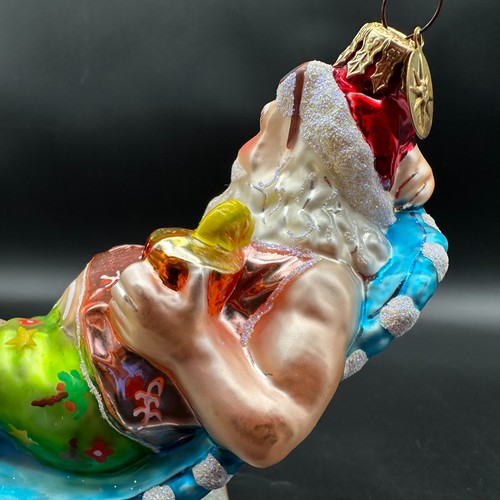 CHRISTOPHER RADAKO SURFSIDE SANTA 6.25" ADORNO PLAYA TROPICAL - Imagen 7 de 15