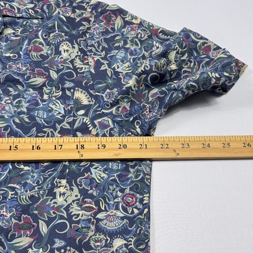 Hilo Hattie Vintage Hawaiian Shirt Fish Print Floral Tropical Multicolor Men’s M - Picture 7 of 9