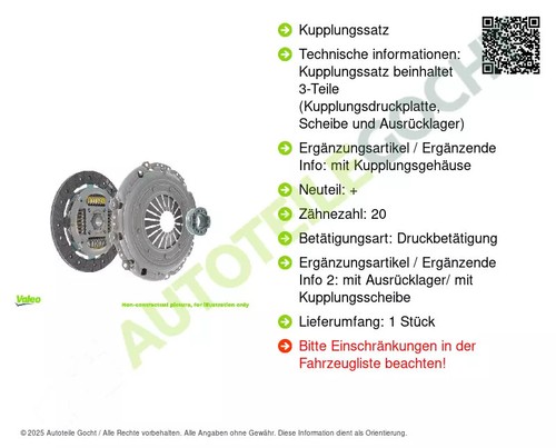 Kupplungssatz Kupplung Kit 20 Zähnez. für Mitsubishi Proton Galant V VI - Bild 9 von 9