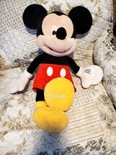 Disney Store plush black red yellow 24" jumbo large Mickey Mouse