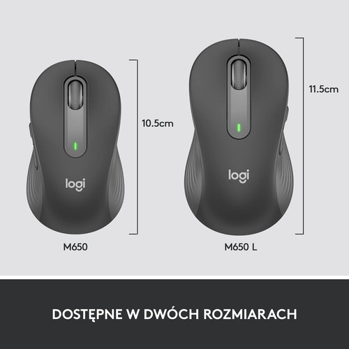Logitech Signature M650 Kabellose Maus - für kleine bis mittelgroße Hände, 2-Jah - Bild 3 von 10
