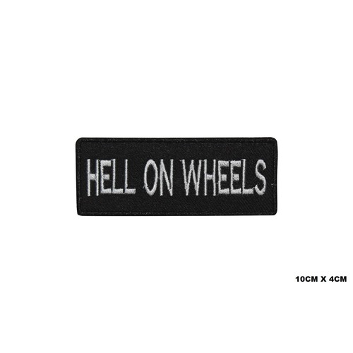 Hell On Wheels Words Letter Iron On Patch Embroidered Patch/Batch - Picture 4 of 6