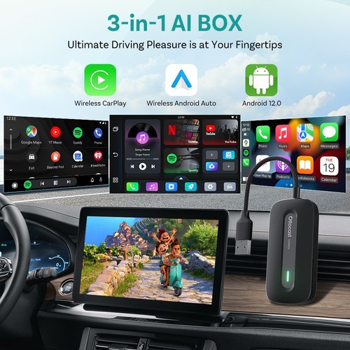 Ottocast Express Play2video Multimedia Aibox Adattatore Carplay Wireless con Netflix - Foto 5 di 11