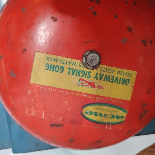 ¡VINTAGE! Acme A701 señal de entrada gong 110-120 voltios CA ¡Campana de gasolinera DING! - Imagen 2 de 6