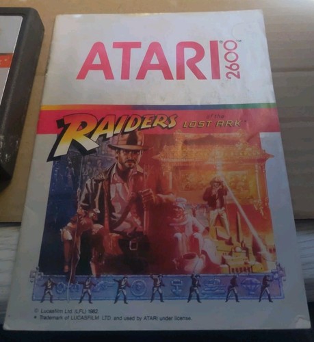 1982 Raiders Of The Lost Ark Indiana Jones Atari 2600 Game Cartridge and Manual - Picture 4 of 12