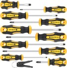 Amartisan 10 Piece Magnetic Screwdriver Set Phillips & Slotted Cushion Grip