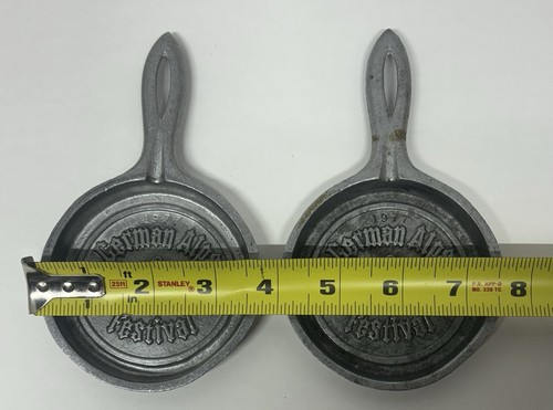 1977 German Alps Festival Metal Souvenir Skillet Lot Of 2 Hunter Mountain, NY - Picture 6 of 10