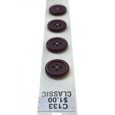 Blumenthal 133 4-Hole Button 5/8" Plastic Burgundy Round