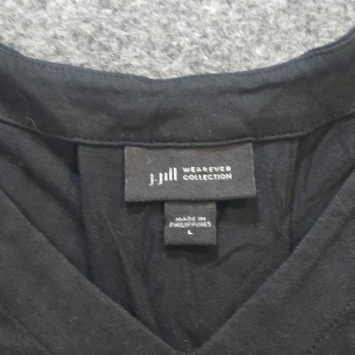 J Jill Top Damen Large schwarz kastig V-Ausschnitt Stretch Trägershirt Freizeit Basic - Bild 4 von 9
