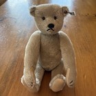 Vintage Teddy Bear Steiff Jointed Button Tag 0150/32 Gray Mohair 12â€