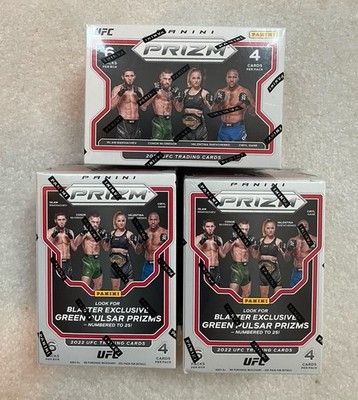 2022 Panini PRIZM UFC EXCLUSIVE Factory Sealed Blaster Box (x3)  Green PULSAR Rc