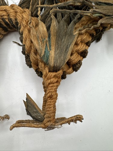 Vintage Thai geflochten geknotet Juteseil Glücksdrache Figur Handarbeit - Bild 9 von 19