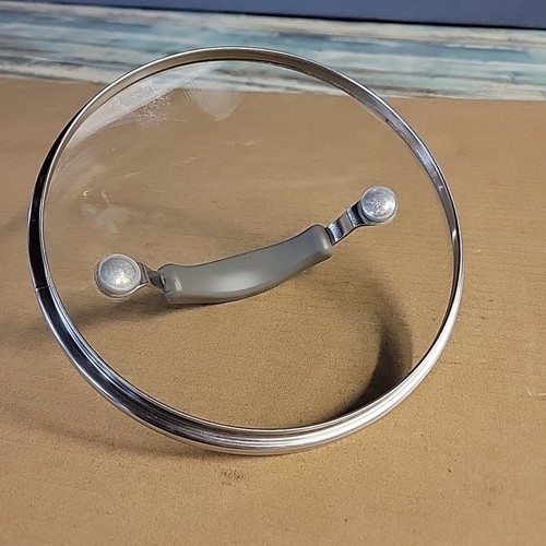 Farberware Glass Replacement Lid for Pot Pan 6 1/8" Inner Rim Gray Handle - Picture 4 of 5