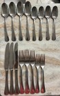 ONEIDA POTOMAC OR OHS467 STAINLESS FLATWARE 16pc set Plain, Wide Tip, 18