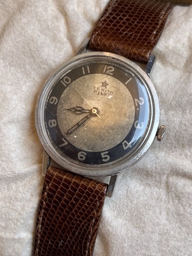 1947 ZENITH PILOT MILITARY SWISS Vintage STAINLESS STEEL MANUAL WIND Men's Watch - Picture 8 of 13