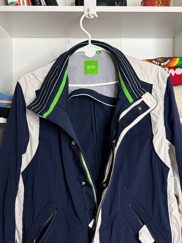 Hugo Boss Blue/White Green label nylon jacket size L - Picture 9 of 11