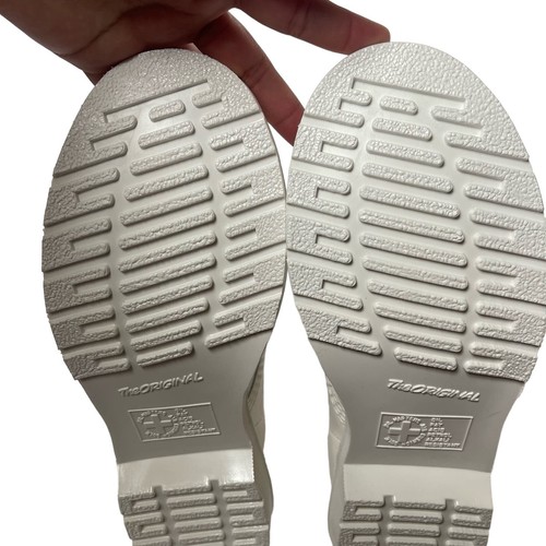 NEW Dr. Martens 1460 Boots Women's Size 10 Mono White Patent Lamper Leather - Picture 9 of 10