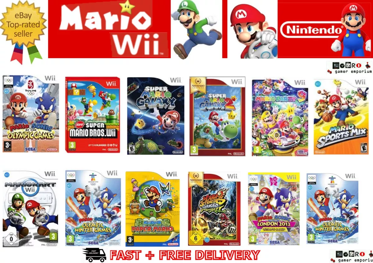 MARIO BUNDLE - NINTENDO WII GAMES - FREE FAST DISPATCH - GALAXY KART BROS -  PAL