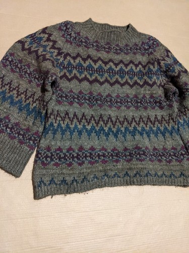 Polo Ralph Lauren Fairisle Womens Wool Cashmere Alpaca Mix Wide Sleeve Jumper M - Picture 2 of 13