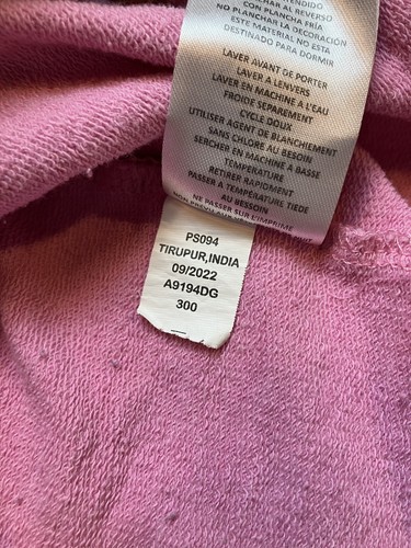 DKNY Girls Large 12 Hooded Short Dress Long Shirt Tunic Pink Purple Yellow - Picture 7 of 9
