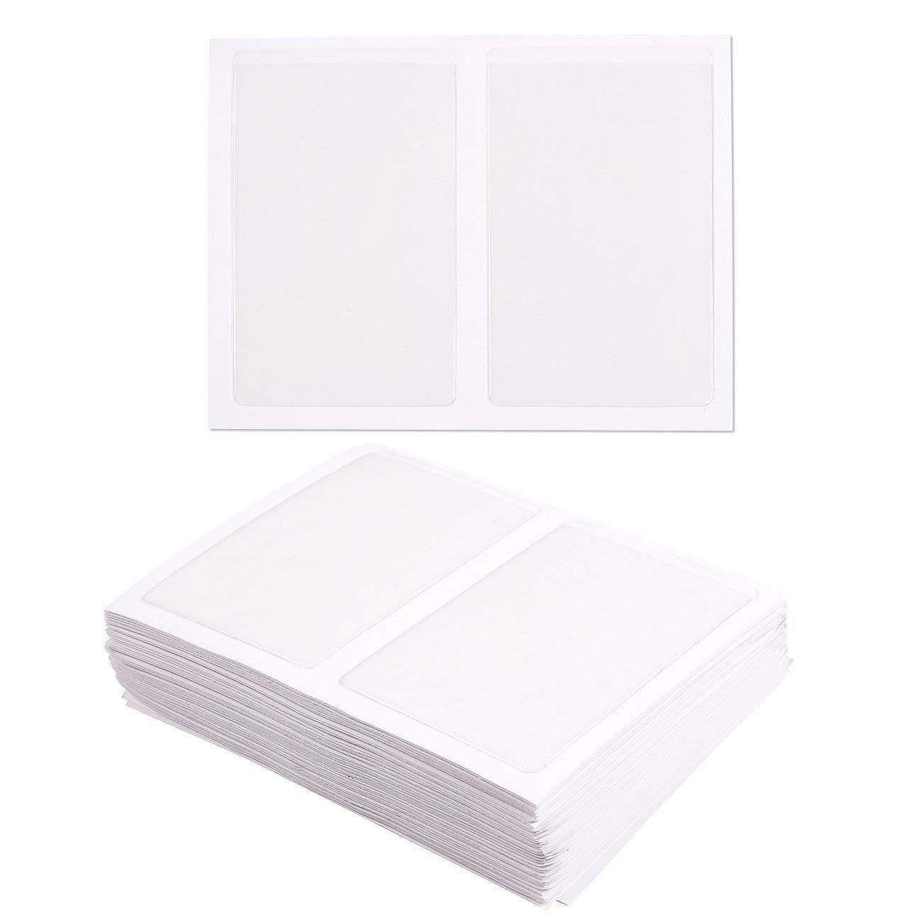 100 Pack Self Adhesive Business Card Holders Pockets Open