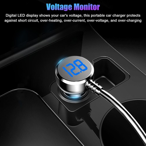 3 Way Car Cigarette Lighter Socket Splitter Dual USB Charger Power Adapter 12V - Picture 4 of 8