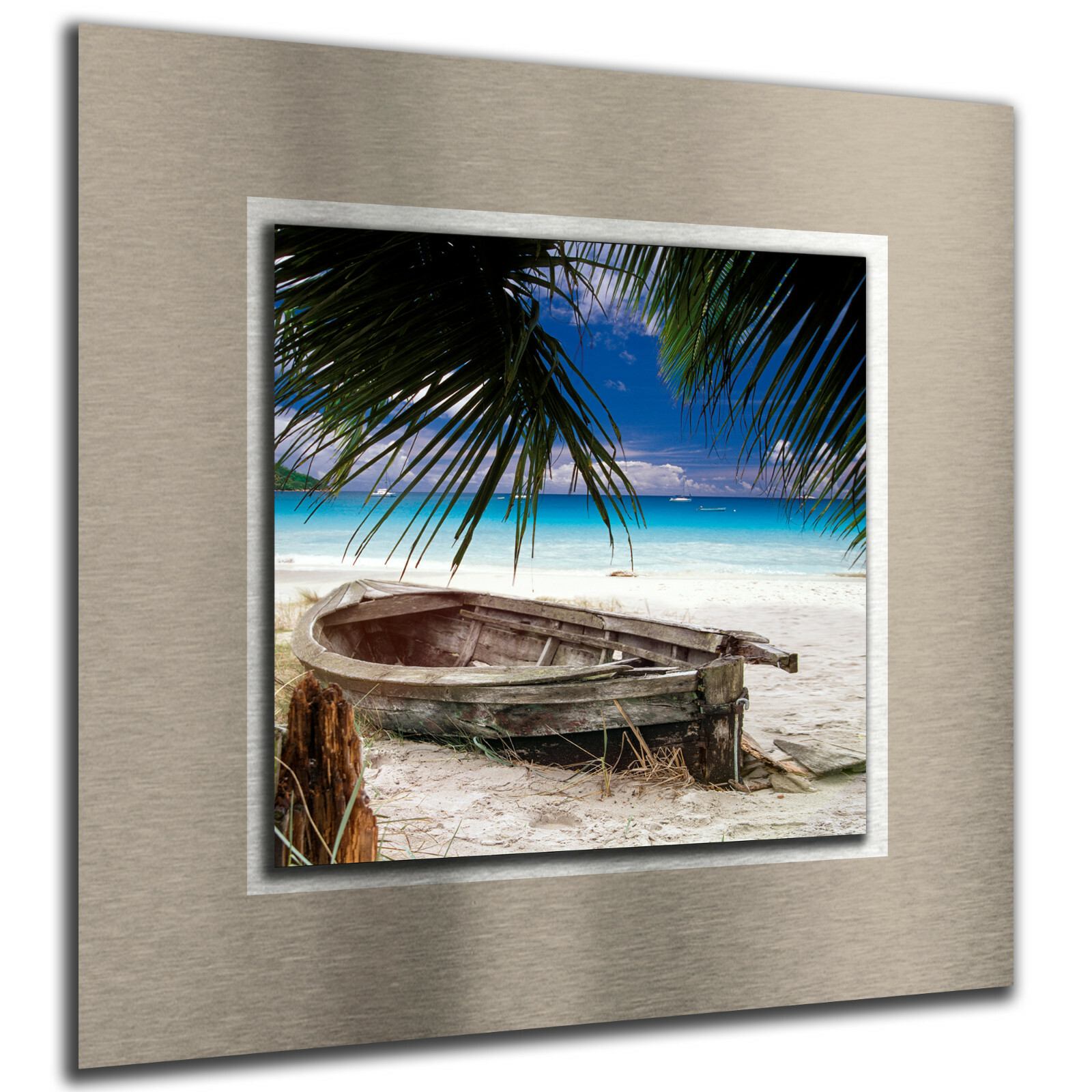 BM 3d immagine immagini immagini muro alluminio mare spiaggia dune barche palme 7777-1ba BM 3d immagine immagini immagini muro alluminio mare spiaggia dune barche palme 7777-1ba