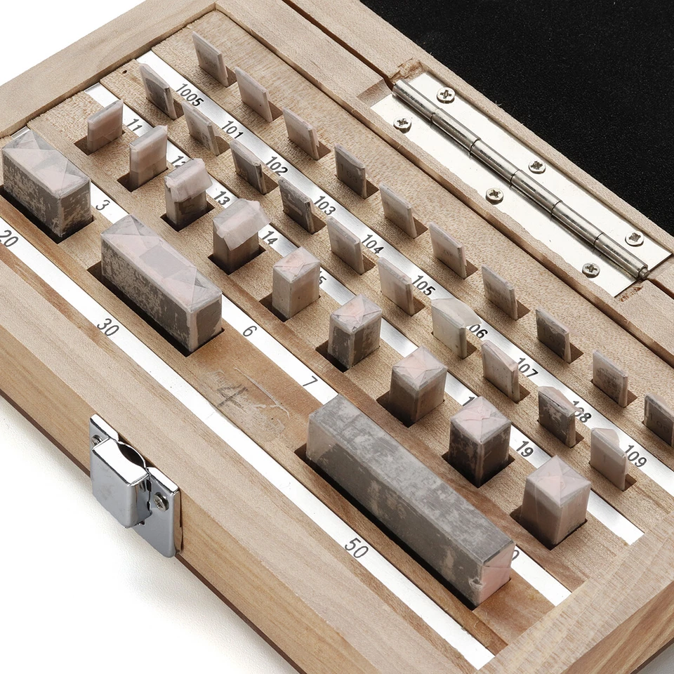 32x Bloque medidor métrico de acero torno grado 0 bloques de unión deslizante herramienta de medición 1,005-50 mm Foto 4 de 4