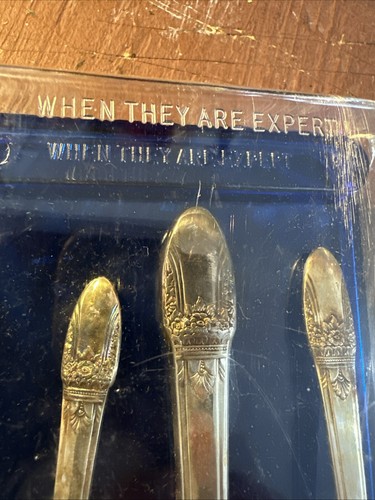 Vintage 1847 Rogers Bros Step Up Set Silverware For Children Great NO Monogram - Picture 13 of 14