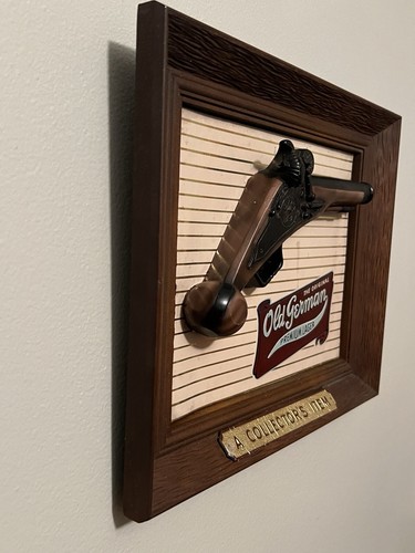 Vintage 1957 OLD GERMAN LAGER BEER 3D Gun Series Bar Sign, Queen City Brewing Co - Picture 3 of 13