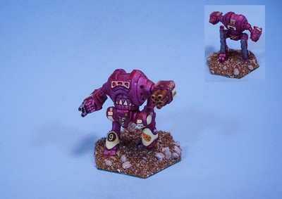Battletech painted Silver Fox battlemech MWC